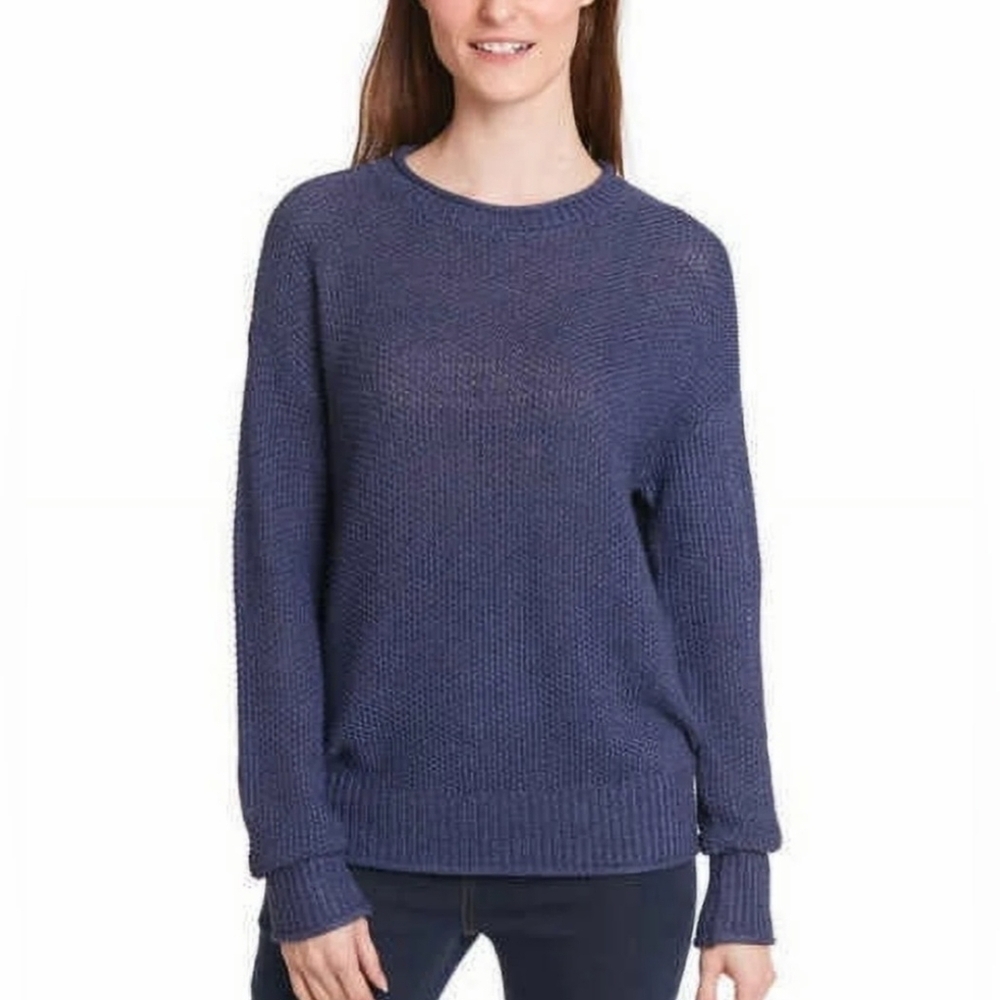 VTG Y2K Jessica Simpson Blue Loose Knit Long Sleeve Lounge Sweater, Size XXL